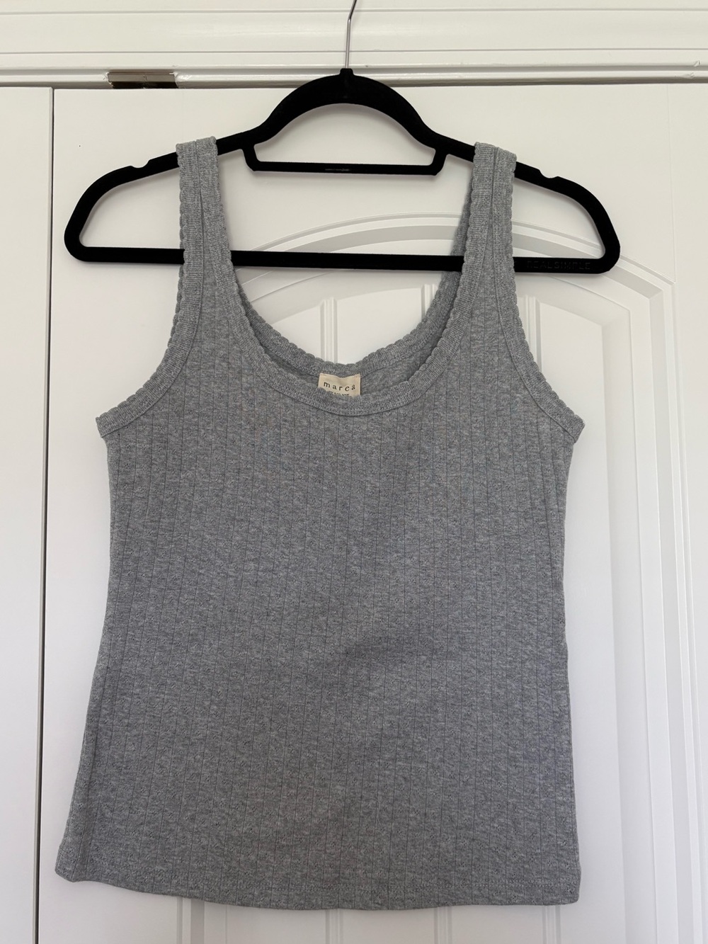 NWT Marea Liz Joy Gray Pointelle Cardigan and Tank Size Medium - Picture 8 of 9